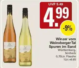 WEZ Winzer vom Weinsberger Tal Spuren im Sand Angebot