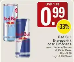 WEZ Red Bull Energydrink Angebot