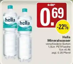 WEZ Hella Mineralwasser Angebot