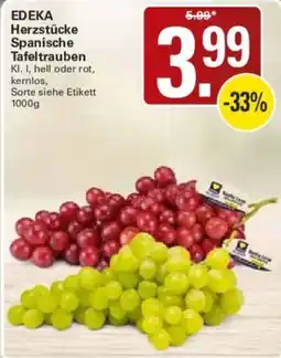 WEZ EDEKA Herzstücke Spanische Tafeltrauben Angebot