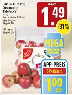 WEZ Gut & Günstig Deutsche Tafeläpfel Angebot