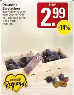 WEZ Deutsche Zwetschen Angebot