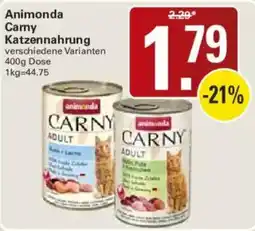 WEZ Animonda Carny Katzennahrung Angebot