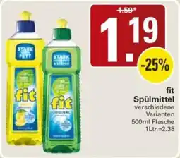 WEZ fit Spülmittel Angebot
