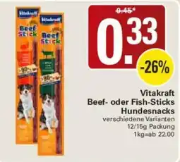 WEZ Vitakraft Beef- oder Fish-Sticks Angebot