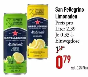 Galeria Markthalle San Pellegrino Limonaden Je 0,33 L Angebot