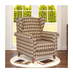 Netto Marken-Discount Polstersessel Loretta, ca. 86 x 81 x 105 cm – kariert & Braun Angebot