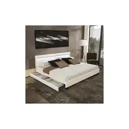 Netto Marken-Discount HOME DELUXE LED Bett mit Schubladen NUBE - 200 x 200 cm ohne Matratze Dunkelgrau Angebot