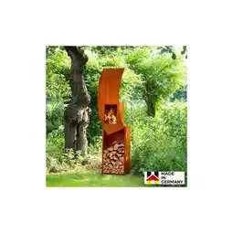Netto Marken-Discount HOME DELUXE Gartenkamin mit Holzlager SWING - Made in Germany Angebot