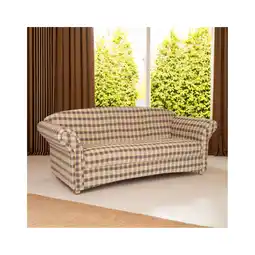 Netto Marken-Discount 3-Sitzer Sofa Loretta, ca. 204 x 83 x 85 cm – kariert & Braun Angebot