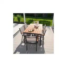 Netto Marken-Discount HOME DELUXE Gartentisch in Holzoptik CANTOS - 150 x 90 cm Angebot
