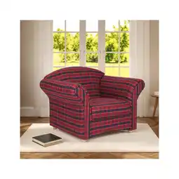 Netto Marken-Discount Polstersessel Loretta, ca. 110 x 84 x 84 cm – Rot Kariert Angebot