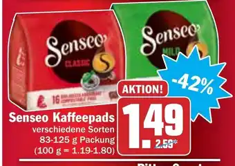 Hit Senseo kaffeepads 83/125 g Angebot