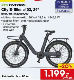 Netto Marken-Discount MS ENERGY City E-Bike c102, 24" Angebot