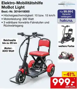 Netto Marken-Discount Elektro-Mobilitätshilfe MoBot Light Angebot