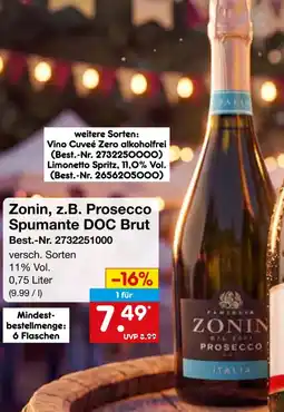 Netto Marken-Discount Zonin Prosecco Spumante DOC Brut Angebot