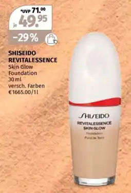 Müller SHISEIDO REVITALESSENCE Skin Glow Foundation Angebot