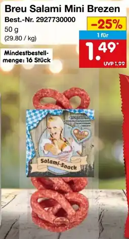 Netto Marken-Discount Breu Salami Mini Brezen Angebot