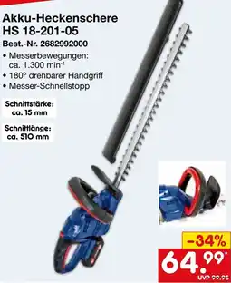 Netto Marken-Discount Akku-Heckenschere HS 18-201-05 Angebot