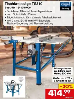 Netto Marken-Discount Tischkreissäge TS310 Scheppach Angebot