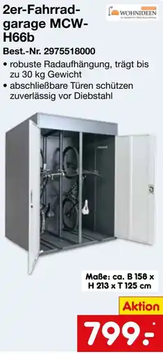 Netto Marken-Discount 2er-Fahrradgarage MCW-H66b Angebot