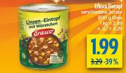 diska Erasco Eintopf Linsen-Eintopf mit Würstchen Angebot