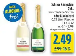 diska Schloss Königstein Sekt Angebot