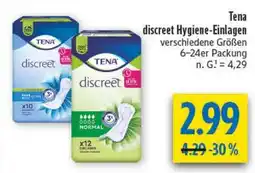 diska Tena discreet Hygiene-Einlagen Angebot