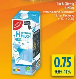 diska Gut & Günstig H-Milch Angebot