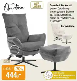 Opti Wohnwelt Ole Peterson Sessel mit Hocker Angebot
