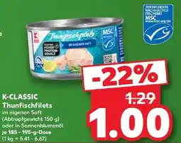 Kaufland K-CLASSIC Thunfischfilets Angebot