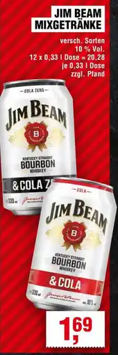 Handelshof Jim Beam Mixgetränke Angebot