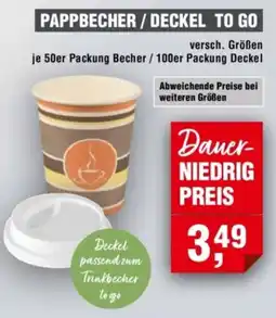 Handelshof PAPPBECHER / DECKEL TO GO Angebot