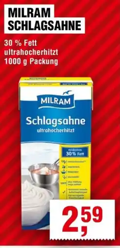 Handelshof MILRAM SCHLAGSAHNE Angebot
