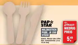Handelshof PAP*STAR HOLZBESTECK PURE Angebot