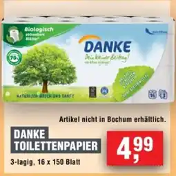 Handelshof DANKE TOILETTENPAPIER Angebot