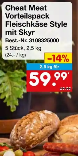 Netto Marken-Discount Cheat Meat Vorteilspack Fleischkäse Style mit Skyr Angebot