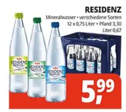 Hörl Getränke RESIDENZ Mineralwasser Angebot