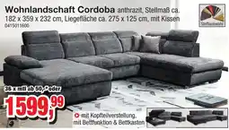 Möbelfundgrube Wohnlandschaft Cordoba anthrazit Angebot