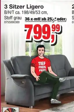Möbelfundgrube 3 Sitzer Ligero Angebot