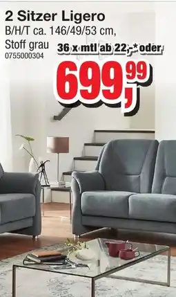 Möbelfundgrube 2 Sitzer Ligero Angebot