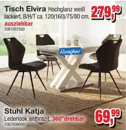 Möbelfundgrube Tisch Elvira Hochglanz weiß Angebot