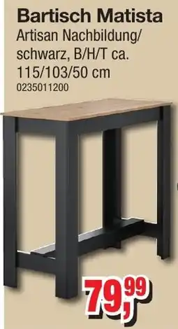 Möbelfundgrube Bartisch Matista Angebot