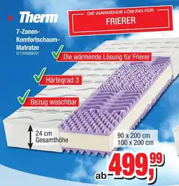 Möbelfundgrube Therm 7-Zonen-Komfortschaum-Matratze Angebot