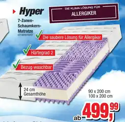 Möbelfundgrube Hyper 7-Zonen-Schaumkern-Matratze Angebot