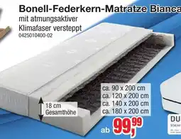 Möbelfundgrube Bonell-Federkern-Matratze Bianca Angebot