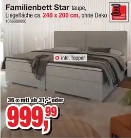 Möbelfundgrube Familienbett Star taupe Angebot