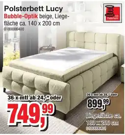 Möbelfundgrube Polsterbett Lucy Bubble-Optik beige Angebot