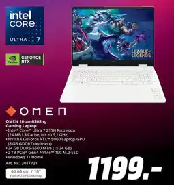 MediaMarkt OMEN 16-am0368ng Gaming Laptop Angebot