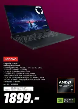 MediaMarkt Lenovo Legion 5 15AGP11 Gaming Notebook Angebot